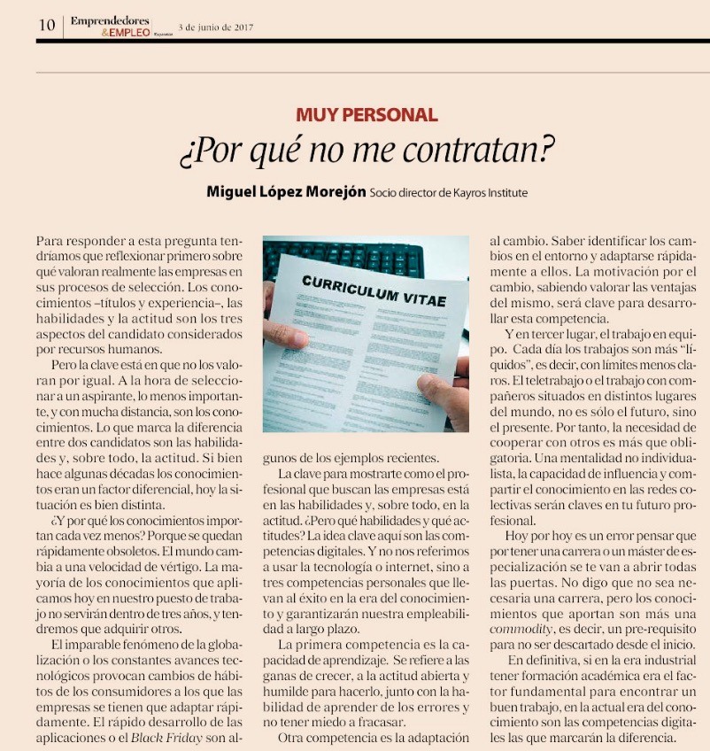 Por qué no me contratan