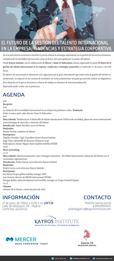 Jornada El futuro de la gestión del talento internacional en la empresa: tendencias y estrategia corporativa